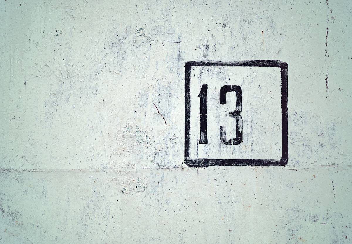 Ai 13. Numbers 13 on the Wall.