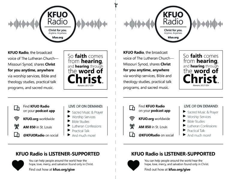 Church & School Bulletin Information - KFUO Radio